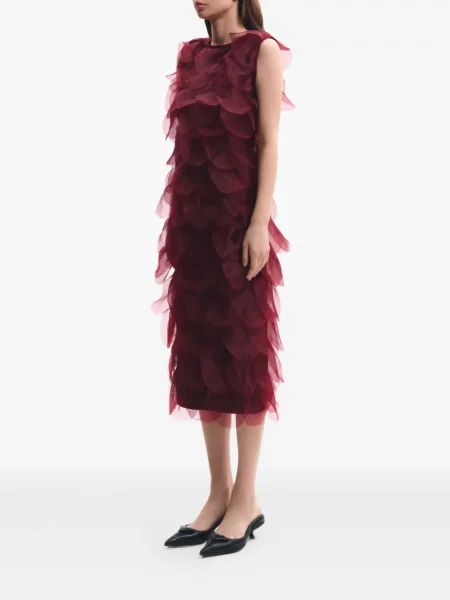 Rochie Lika din organza de costum roșu