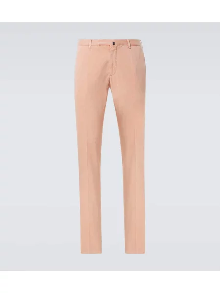 Hlače Incotex oranžna