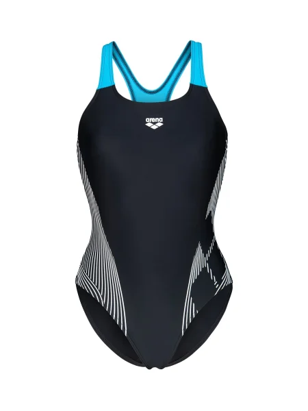 ARENA Costum de baie întreg Pro Back albastru deschis / negru alb