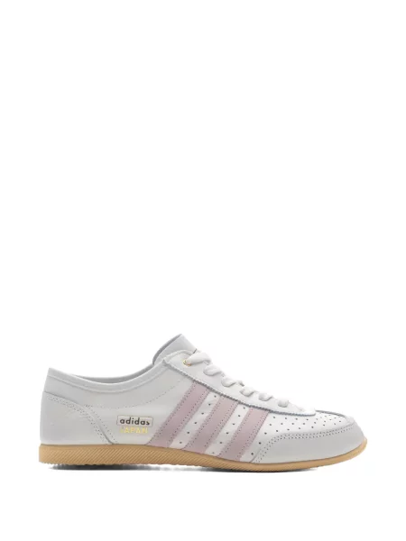 Sneakerși Adidas cu dungi cu perforații alb
