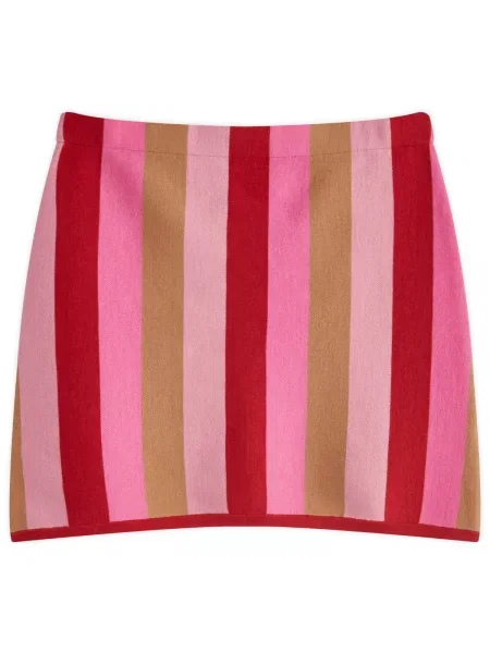 Dzianinowa spódnica mini Rixo w paski różowa