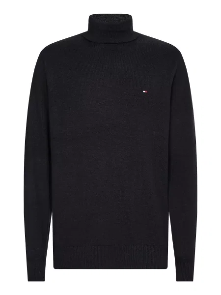 TOMMY HILFIGER Svetr námořnická modř / jasně červená / černá bílá