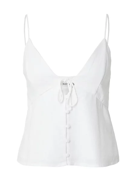 Top Abercrombie & Fitch bílý