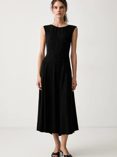 Max&Co. rochie din vâscoză VIRGOLA negru