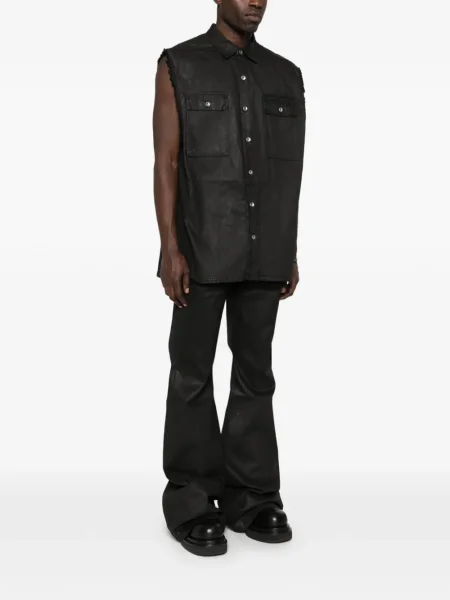 Džínová vesta Rick Owens Drkshdw bez rukávů černá