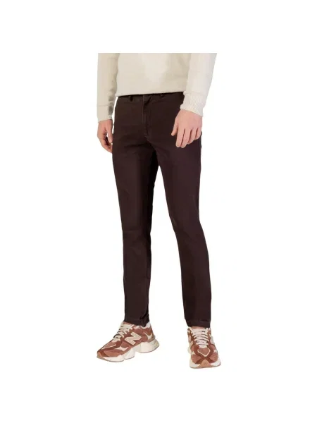 Pantaloni chino Borghese maro
