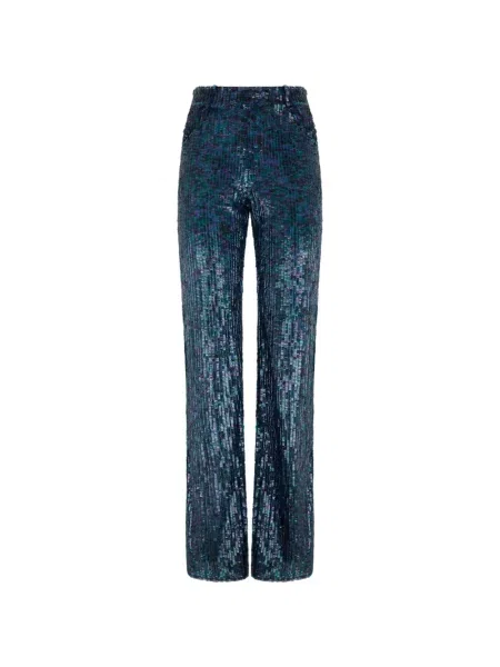 Pantaloni Alberta Ferretti cu paiete albastru