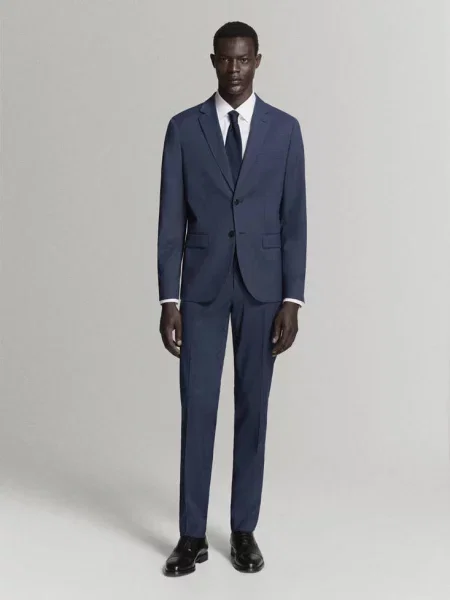 Kamizelka garniturowa Paris slim fit atramentowy Mężczyzna 52 MANGO MAN