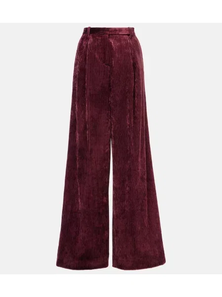 Pantaloni Dorothee Schumacher de catifea cord bordo