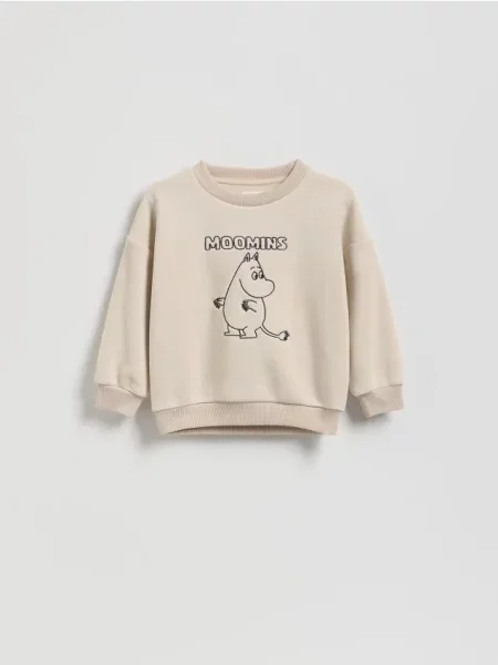 Reserved Світшот Moomins бежевий