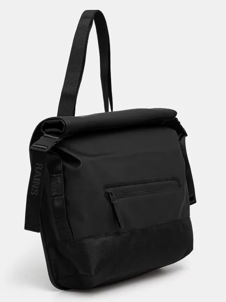 Сумка Rains Trail Rolltop Messenger Bag W3 чорний