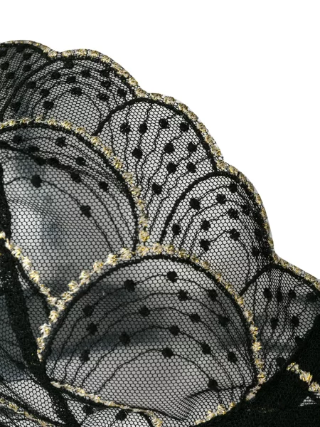 Biustonosz Gilda & Pearl z perełkami czarny