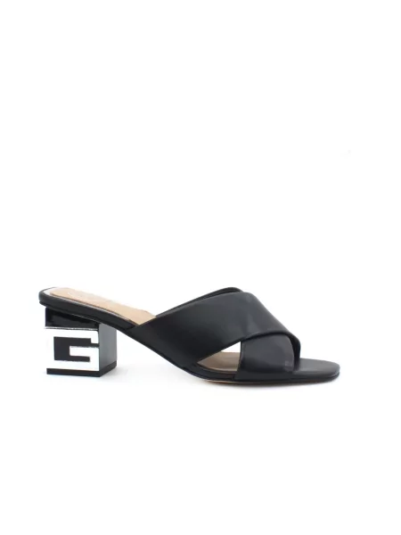 Klapki Guess skórzane czarne