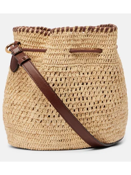 Geantă bucket Stella Mccartney bej