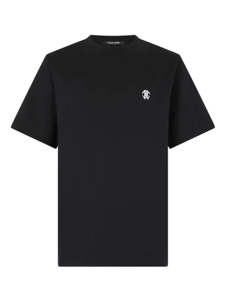 Tricou Roberto Cavalli cu broderie negru