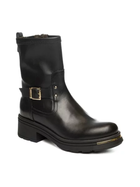 Buty do kostki Nerogiardini skórzane czarne
