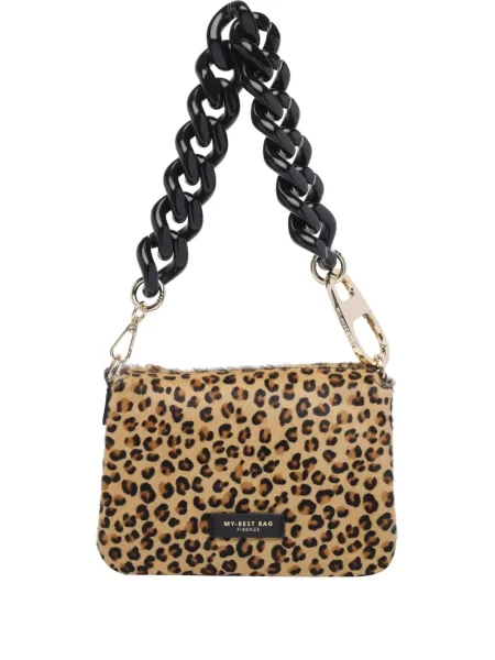 Чанта My Best Bag с принт с леопардов принт