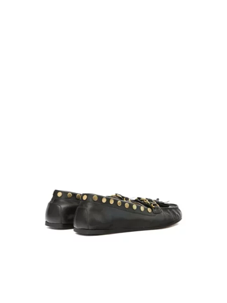 Loafersy Isabel Marant skórzane z ćwiekami czarne