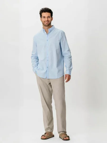 TEESHOPPEN Ing Linen Blend kék