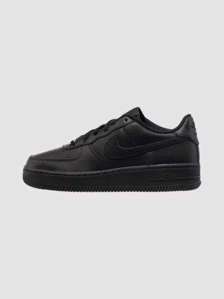 Кожаные повседневные кроссовки Nike Air Force 1 черные
