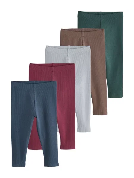 Next Leggings bleumarin / maro deschis / deschis / verde închis / roşu închis gri