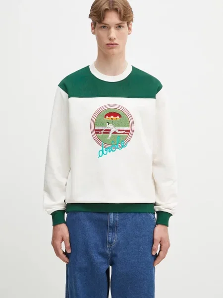 Dukserica Drôle de Monsieur Le Sweatshirt Tennis za muškarce s aplikacijom bijela