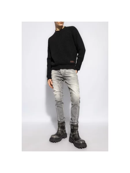 Sweter Dsquared2 wełniany czarny