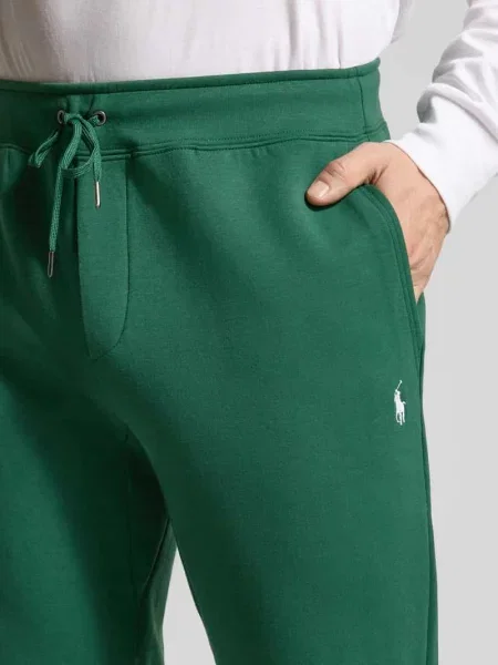 Szorty z dzianiny dresowej o kroju tapered z mieszanki bawełny Polo Ralph Lauren zielone