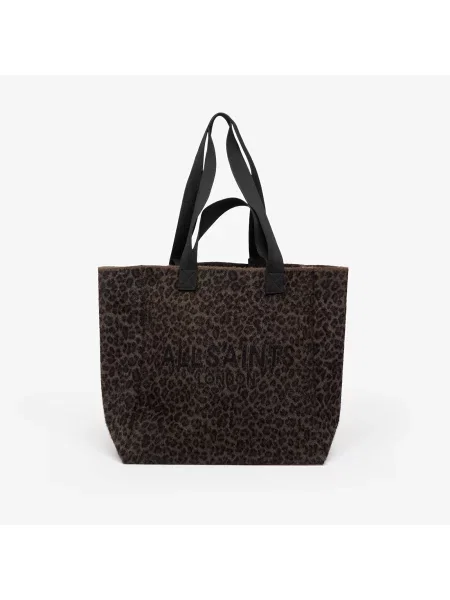 Torba AllSaints Izzy Fzzy Leppo Tote Leopard Brown Universal brązowa