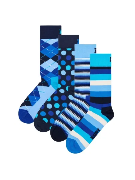 Happy Socks Nogavice modra / indigo / nebeško modra črna