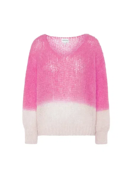 Sweter Americandreams wełniany różowy