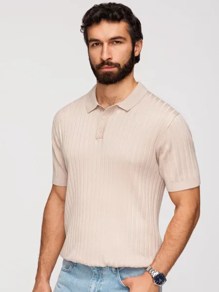 Polo majica Ombre bež