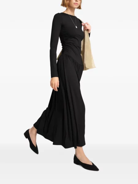 Rochie maxi Marcella cu volane negru