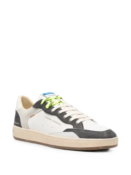 Sneakerși Crime London din piele alb