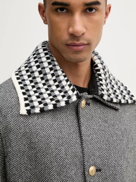 Tweed kabát Drôle De Monsieur szürke