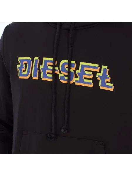 Bluza z kapturem Diesel z kapturem czarna