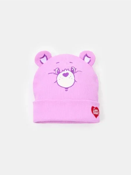 Sinsay Čepice s výšivkou Care Bears levandulová