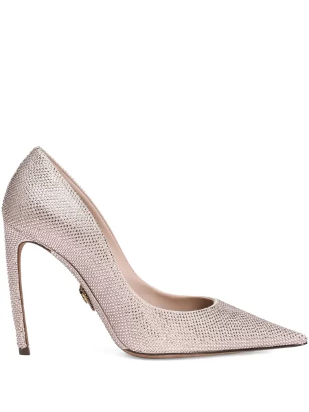 Pantofi cu toc Dolce & Gabbana de cristal roz