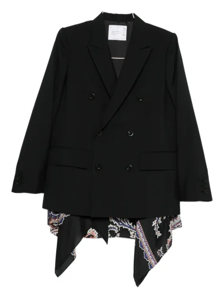 Sacou Sacai cu model paisley negru