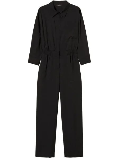 Kombinezon Twinset z krepy czarny