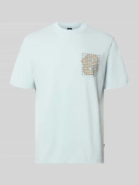 Krój regular fit t-shirt z czystej bawełny model C-Tigerman Boss