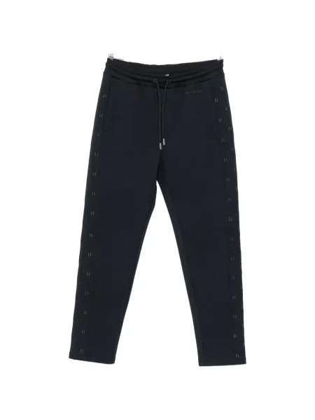 Pantaloni Karl Lagerfeld cu broderie alergare cu cordon albastru
