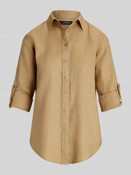 Ralph Lauren Bluzki Kobieta brązowy L Len Brązowe koszule beżowa
