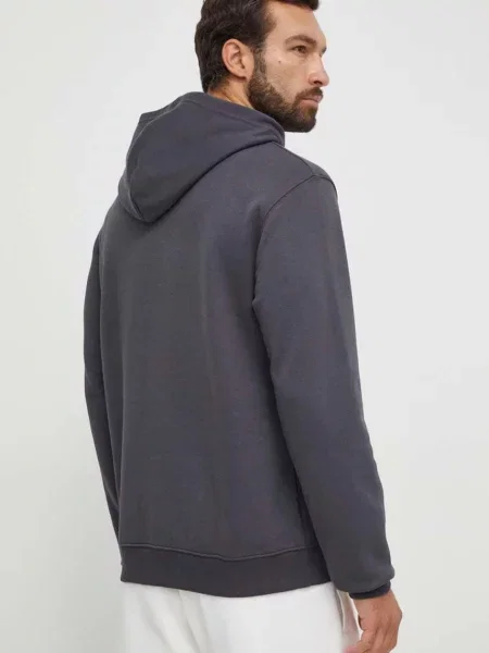 Mikina Reebok Classic s kapucí s aplikací šedá