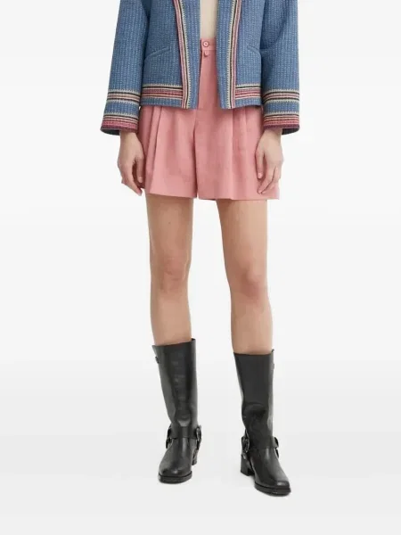 Pantaloni scurți Drykorn plisate roz