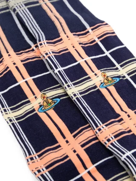 Карирани чорапи Vivienne Westwood синьо