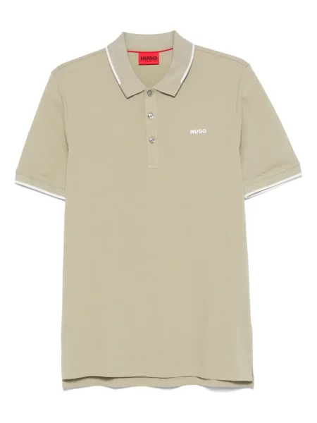 Polo Hugo cu broderie verde