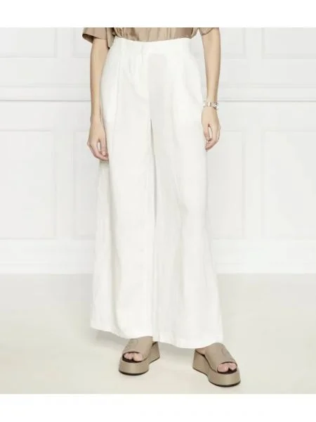 MAX&Co. Len nadrág CAYENNE | flare fit fehér