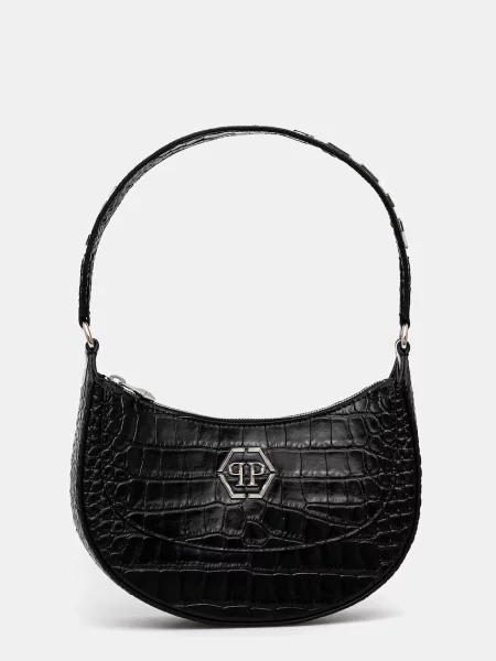 Geanta de piele Philipp Plein din piele negru