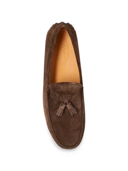 Pantofi loafer Tod's din piele de căprioară maro